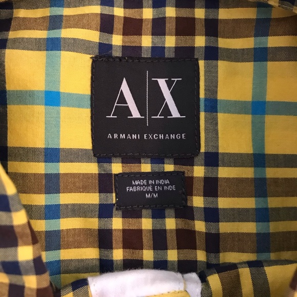 🆕 Armani Exchange Plaid Button Down Shirt - Picture 5 of 6